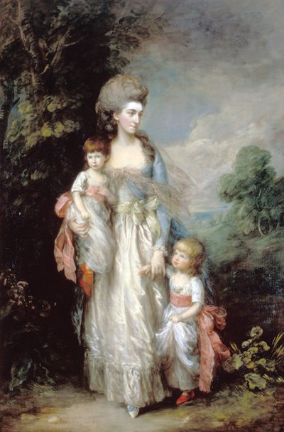 Mrs. Elizabeth Moody mit ihren Söhnen Samuel und Thomas von Thomas Gainsborough